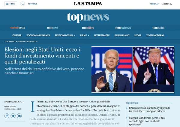 Elezioni Usa: ecco i fondi vincenti e quelli penalizzati